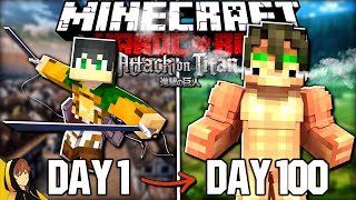 I Attempt to Survive 100 Days in Attack on Titan in Hardcore Minecraft Heres What Happened [upl. by Durrell963]