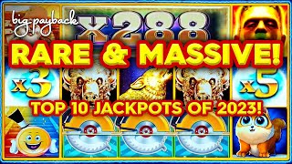 RARE amp MASSIVE Top 10 MOST EXCITING Slot Jackpots 2023  THIS IS WHY WE WATCH [upl. by Lorak]