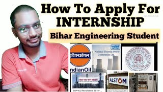 How To Apply For INTERNSHIP Bihar Engineering Student [upl. by Nodnorb]