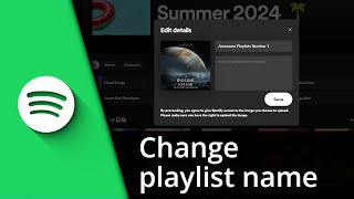 How to change playlist name on Spotify ✅ Tutorial [upl. by Atile]