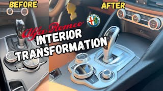 TRANSFORMING Alfa Romeo Giulia’s LOW QUALITY Interior Works For Stelvio’s Too Mods Under 200 [upl. by Oibirot]