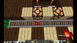 Minecraft Automatic Minecart Roller Coaster Redstone Tutorial [upl. by Cantu]