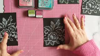 Embossing on black cardstock AND adding colour [upl. by Giustina912]