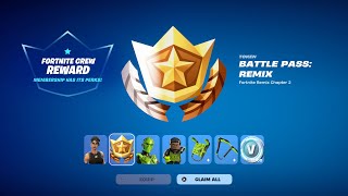 How To Get Chapter 2 Remix Battle Pass amp Max Battle Star FREE in Fortnite Free Max Treis [upl. by Lauzon649]