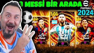 eFootball 2024 PES 2024 3 MESSİ BİRDEN TOP AÇILIMI  eFootball 2024 PAKET AÇILIMI [upl. by Onitnatsnoc889]