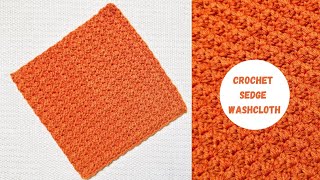 Simple Crochet Sedge Washcloth Part of Washcloth of the Month CAL [upl. by Bowra399]