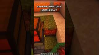 Basurero funcional en Minecraft minecraftideas minecraftconstrucciones minecraftespañol [upl. by Ahsei]