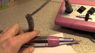 How quickly to remove gel nail polish with electric nail drill file at home [upl. by Atinahs]