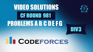 Codeforces Round 981 Div 3  A to G  DIV 3  Video Solutions  Bit To Byte  Aaryan Saraswat [upl. by Hayidan]