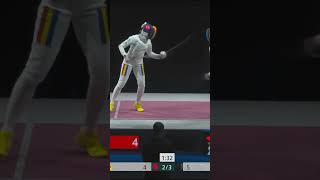 The ART of fencing Watch carefully and see who touches first👀 fencing sports [upl. by Novit999]