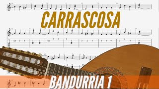 J Teixidor  Carrascosa Pasodoble Tutorial bandurria y laúd voz 1 partitura cifrada [upl. by Ethelyn]