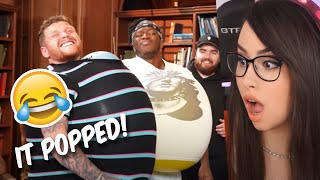 Bunny REACTS to SIDEMEN SILENT LIBRARY 2 [upl. by Yesteb]