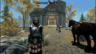 Tundra homestead and pets of skyrim dlc a look around them ps4 pro [upl. by Gordon]