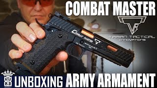 Army Armament R601  TTI Combat Master Airsoft  Unboxing Deutsch [upl. by Ymrots]