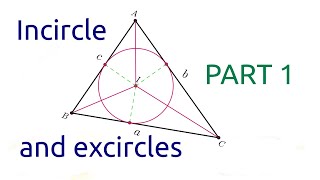 Incircle and excircles part 1 [upl. by Oraneg903]