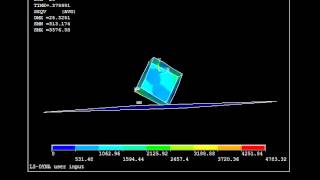 Ansys LSDyna Box Drop Simulation [upl. by Eiba]