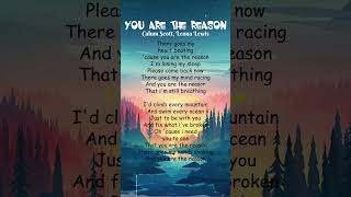 Calum Scott Leona Lewis  You Are The Reason Lyrics shorts [upl. by Saideman]