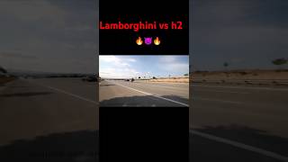 Lamborghini vs h2 drag race tranding shorts whatsapp ninjasshorts [upl. by Yanat]