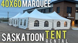 Event Tent Rental Saskatoon 40’x60’  306 Party Rentals [upl. by Eirffej]