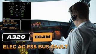 A320 ECAM  AC ESS BUS FAULT  A320 Electrics [upl. by Raouf]