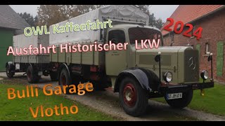 Historische LKW Ausfahrt 2024 OWL Kaffeefahrt zum Feuerwehrmuseum  Bulli Garage Vlotho [upl. by Nemzaj]