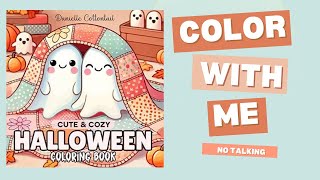 Color with Me Cozy amp Cute Halloween [upl. by Ahsienod]