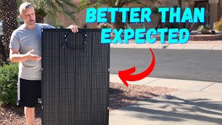 Testing and Reviewing the ALLPOWERS SF200 Flexible Solar Panel 200W [upl. by Htrap]