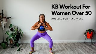 Kettlebell Metabolic Conditioning For Women Over 50  Muscles For Menopause [upl. by Bilek335]