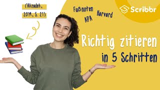 Richtig zitieren in 5 Schritten  Scribbr 🎓 [upl. by Odrareg]