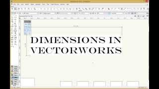 Dimensions in Vectorworks Pt 1 [upl. by Carr378]