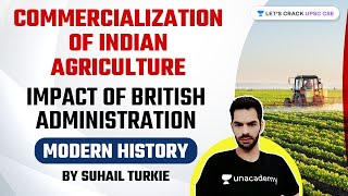 Commercialization of Indian Agriculture  Impact of British Administration  Modern History [upl. by Venice]