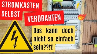 Sicherungskasten Verdrahten  ganz einfach erklärt  Unterverteiler anschließen [upl. by Nylrahs908]