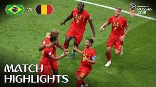 Brazil v Belgium  2018 FIFA World Cup  Match Highlights [upl. by Anaizit]