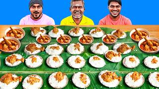 16 Plates of White Rice with Chicken Gravy Eating Challenge [upl. by Tat]