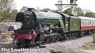 Bluebell Railway  Flying Scotsman Flying South 19042017 [upl. by Aihsoek]