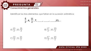 Guía IPN 2023  Pensamiento matemático No 1  Conocimientos generales [upl. by Mather]