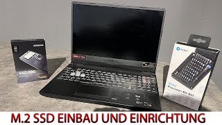 M2 SSD NVMe 1TB im LAPTOP EINBAUEN und EINRICHTEN ASUS TUF GAMING A15 Öffnen und Speicher erweitern [upl. by Girardo]