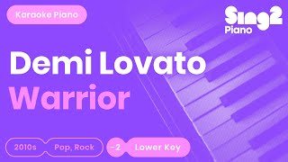 Warrior  Demi Lovato Lower Female Key Karaoke Version [upl. by Ahsercul820]