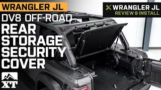 Jeep Wrangler JL DV8 Offroad Rear Storage Security Cover Review amp Install [upl. by Derraj]