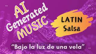 MUSIC created by AI  LATIN Salsa  Song Bajo la Luz de una Vela [upl. by Ridglea]