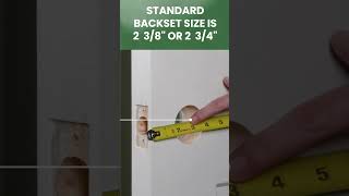 Measuring Door Hardware Backset Size [upl. by Auhesoj466]