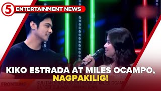 Entertainment News  Star ng Lumuhod Ka Sa Lupa Kiko Estrada nakipagkulitan kay Miles Ocampo [upl. by Eidnarb878]