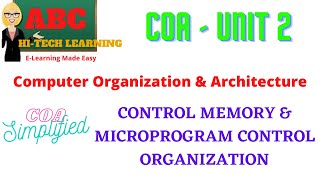 CONTROL MEMORY amp MICROPROGRAM CONTROL ORGANIZATION [upl. by Gearalt555]