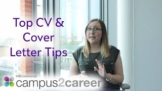 Top CV and Cover Letter Tips from NBCUniversal  in 5 minutes [upl. by Nwahsar]