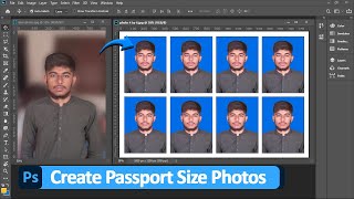 How To Create Make Passport Size Photo in Photoshop  Step by Step Complete Process [upl. by Yendyc]