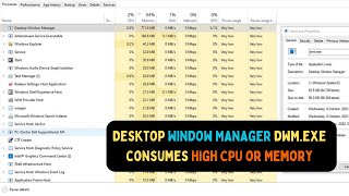 How to Fix Desktop Window Manager dwmexe Consumes High CPU or Memory on Windows 11 [upl. by Stoddard]