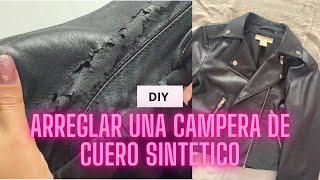 😱 Cómo RESTAURAR una campera de CUERO SINTÉTICO DIY 😱  Giuliana Runco [upl. by Sall]