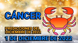 🎁𝐒𝐎𝐁𝐑𝐄𝐂𝐀𝐑𝐆𝐀 𝐃𝐄 É𝐗𝐈𝐓𝐎 💰😍Cáncer♋ 1 de Diciembre de 2022 Horóscopo de hoyTarot [upl. by Nnaeirual]