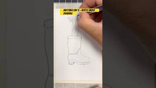 Inktober Day 3  Boot underdrawing artwithmrd art inktober2024 inktober boot viral sub [upl. by Noelle]