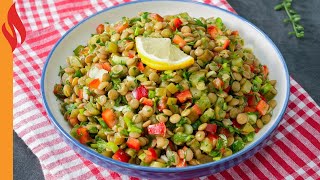 Mercimek Salatası Tarifi  Nasıl Yapılır [upl. by Fanchon]